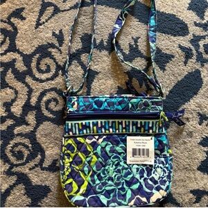 NWT Vera Bradley Vibrant Blue and Green Katalina Blues Crossbody Bag